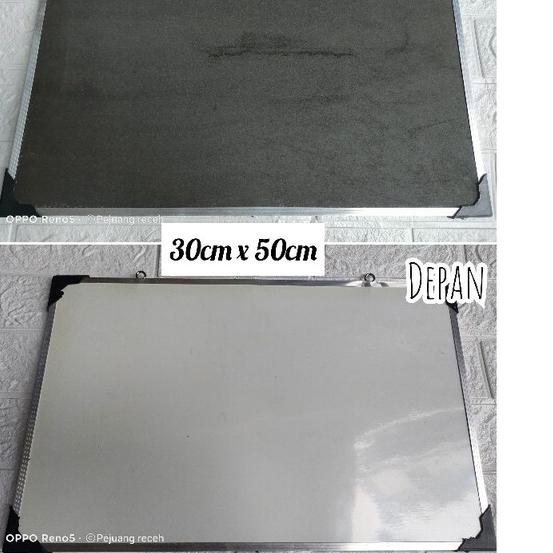 

[VnT⭐ PAPAN TULIS BOLAK BALIK/WHITEBOARD SPIDOL DAN KAPUR UKUURAN 30X50CM paling murah