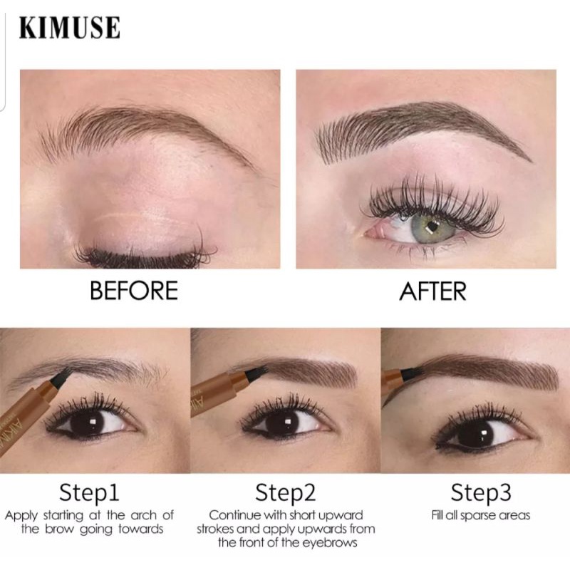 [READY STOCK &amp; COD] AIKIMUSE 4 COLOR WATERPROOF TATTOO BROW TINT PEN | AIKIMUSE EYEBROW TATTOO BROW TINT PEN | AIKIMUSE EYEBROW LIQUID PENCIL