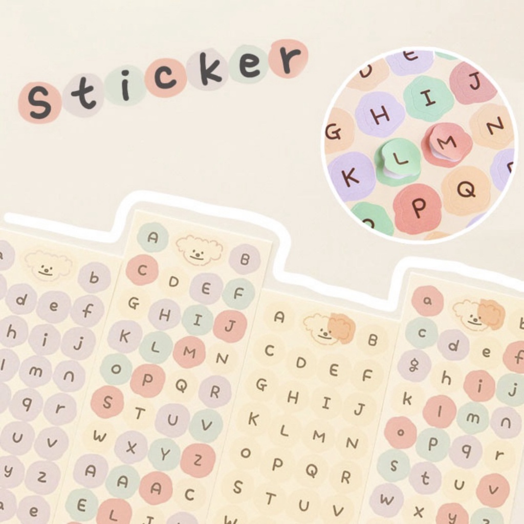 

Paperonies Stiker Huruf Aesthetic alphabet sticker kecil lucu stiker keyboard arab deco Photocard wall sticker dinding Stiker Jurnal Bujo cute aesthetic
