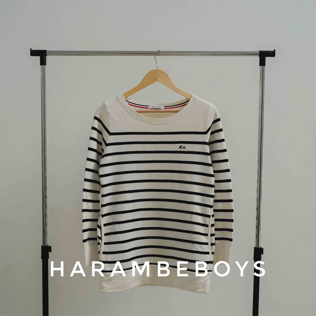 CREWNECK LACOSTE STRIPE TERMURAH ORIGINAL