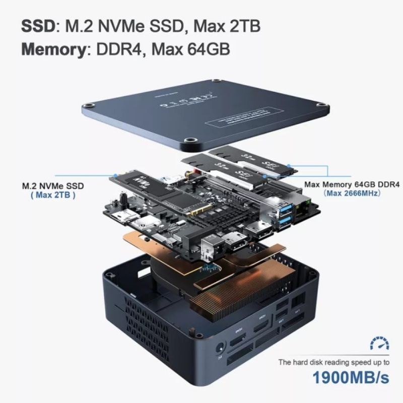 Mini PC Beelink SEi10 Intel i3-10110U SSD NVME Windows 10 Pro