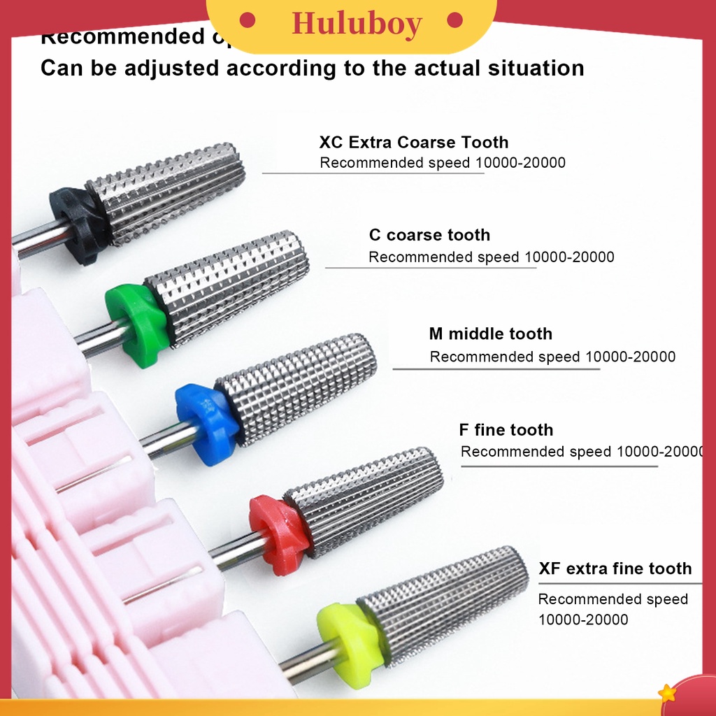 Huluboy Huluboy♡ Mata Bor Pengikir Kuku Bahan Tungsten Steel Tahan Lama Untuk Manicure