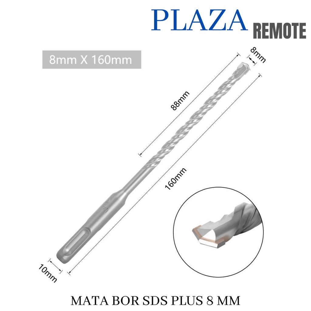 MATA BOR TEMBOK BETON BOBOK SDS PLUS 150 MM DIAMETER 8 MM