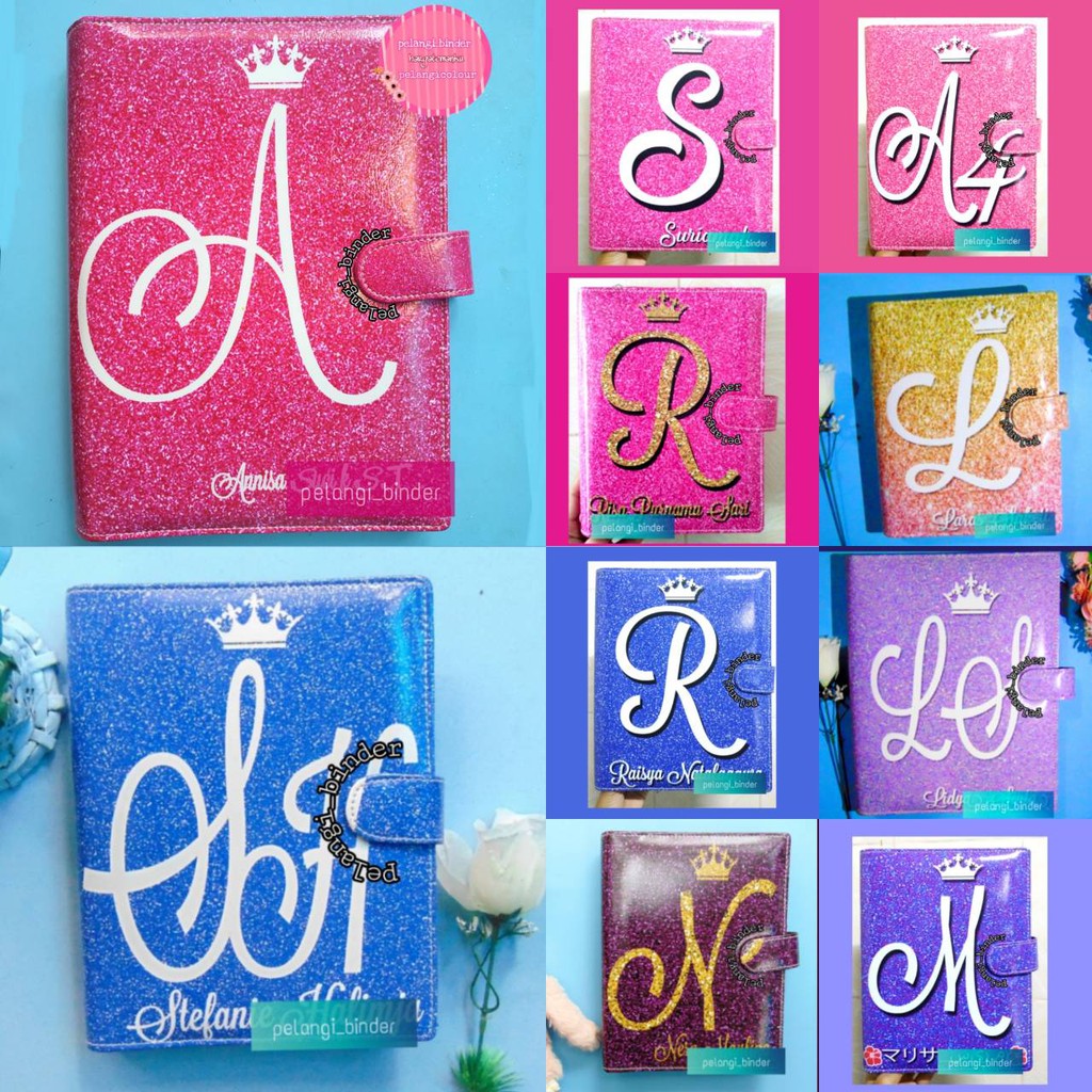 

Binder Inisial Motif Glitter A5 B5