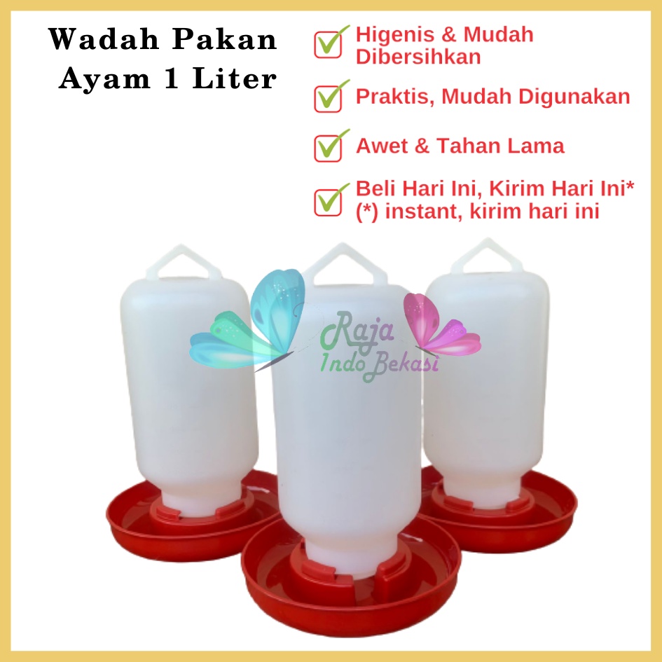 Tempat Makan Ayam Kapasitas 1 Liter 1 Kg SCARLET Wadah Pakan Ayam Anti Tumpah Ransum Wadah Makan Ayam Anakan Plastik 1 Kg - TEMPAT MAKAN AYAM / RANSUM / TRA1K MEDION KAPASITAS 1KG WADAH PAKAN BREEDING TERNAK ANAK AYAM RNS1KG