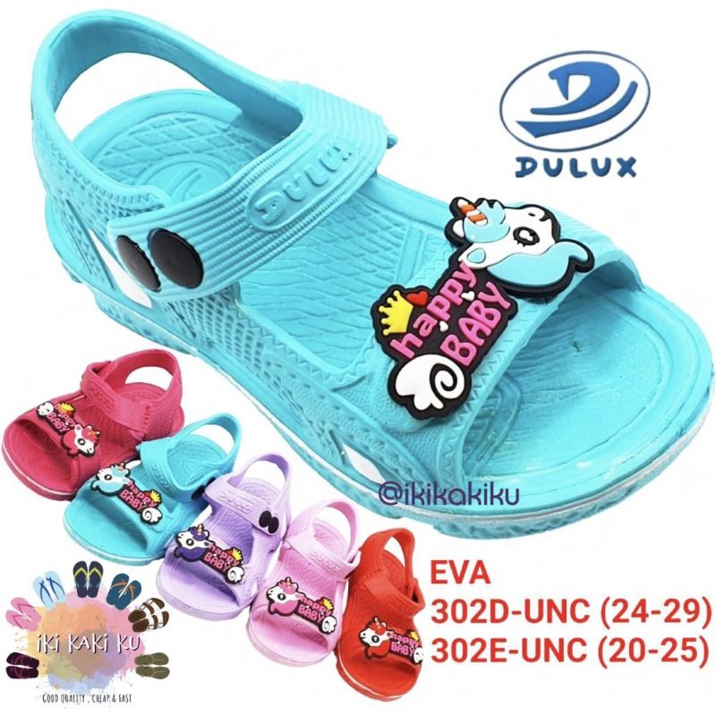 SEPATU SANDAL ANAK PEREMPUAN PRE WALKER KARET DULUX 302D 302E UNICORN KUDA PONI