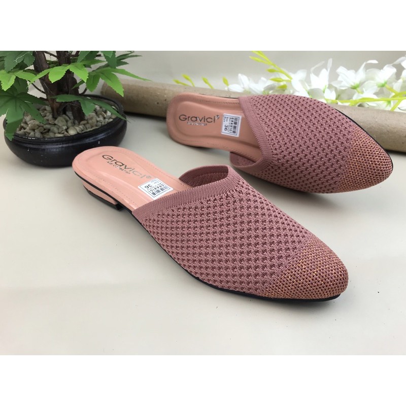 GRAVICI - Sandal Flat Rajut Import Wanita Elegan NR-06