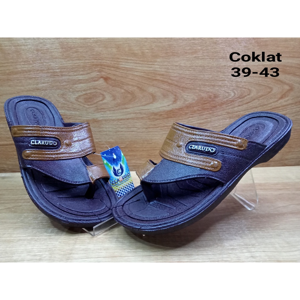 (COD) Sandal Jepit Kokop Karet Santai Pria Clarudo 8066