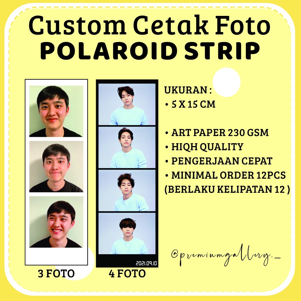 CETAK FOTO/ CETAK PHOTOSTRIP/COCOK UNTUK KADO(Bisa CUSTOM 3 DN 4 foto)(5x15cm)