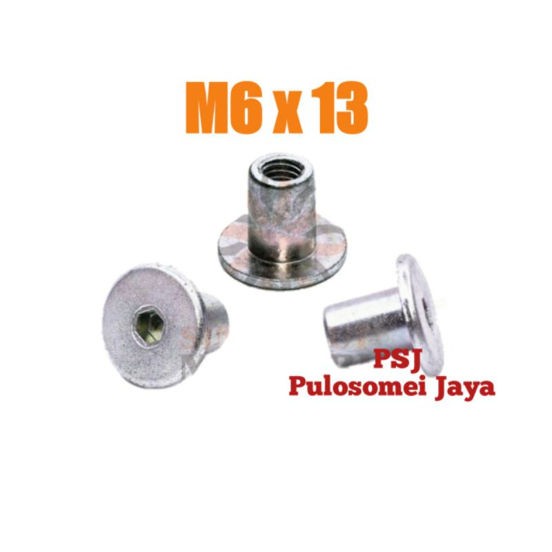 Mur JCN / Nut Topi M6 x 13