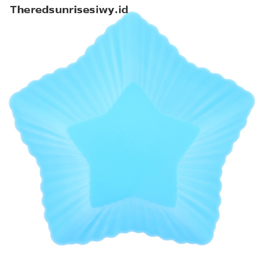 # Alat Rumah Tangga # 10pcs Cetakan Kue Bentuk Bintang Bahan Silikon