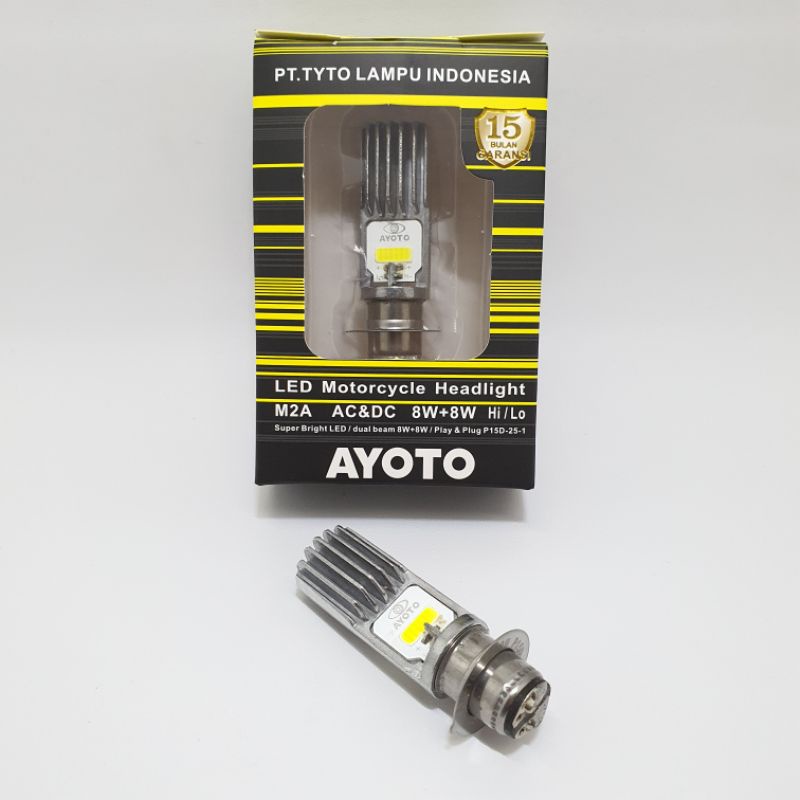 Lampu Depan Motor Led AYOTO M2A H6 AC DC Motor Matic Bebek