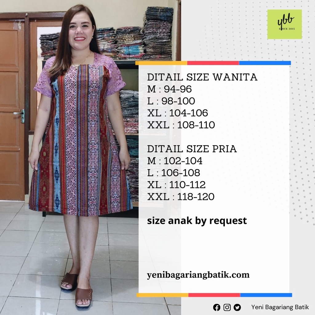 (Pasti RealPic) Dress Batik Combi Brokat Cord Tebal Dres Batwing Brokat Premium