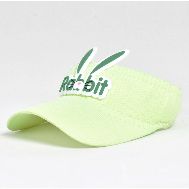 TOPI PANTAI ANAK PEREMPUAN KOREA VISOR SENAM CAP FASHION KIDS WOMAN MOTIF RABBIT USIA 2-12 TAHUN