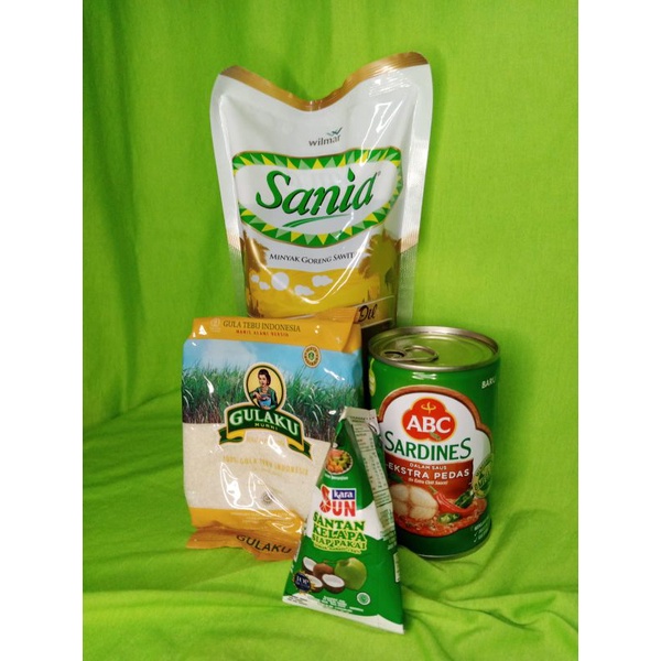 

Paket sembako murah / paket minyak gula / sembako