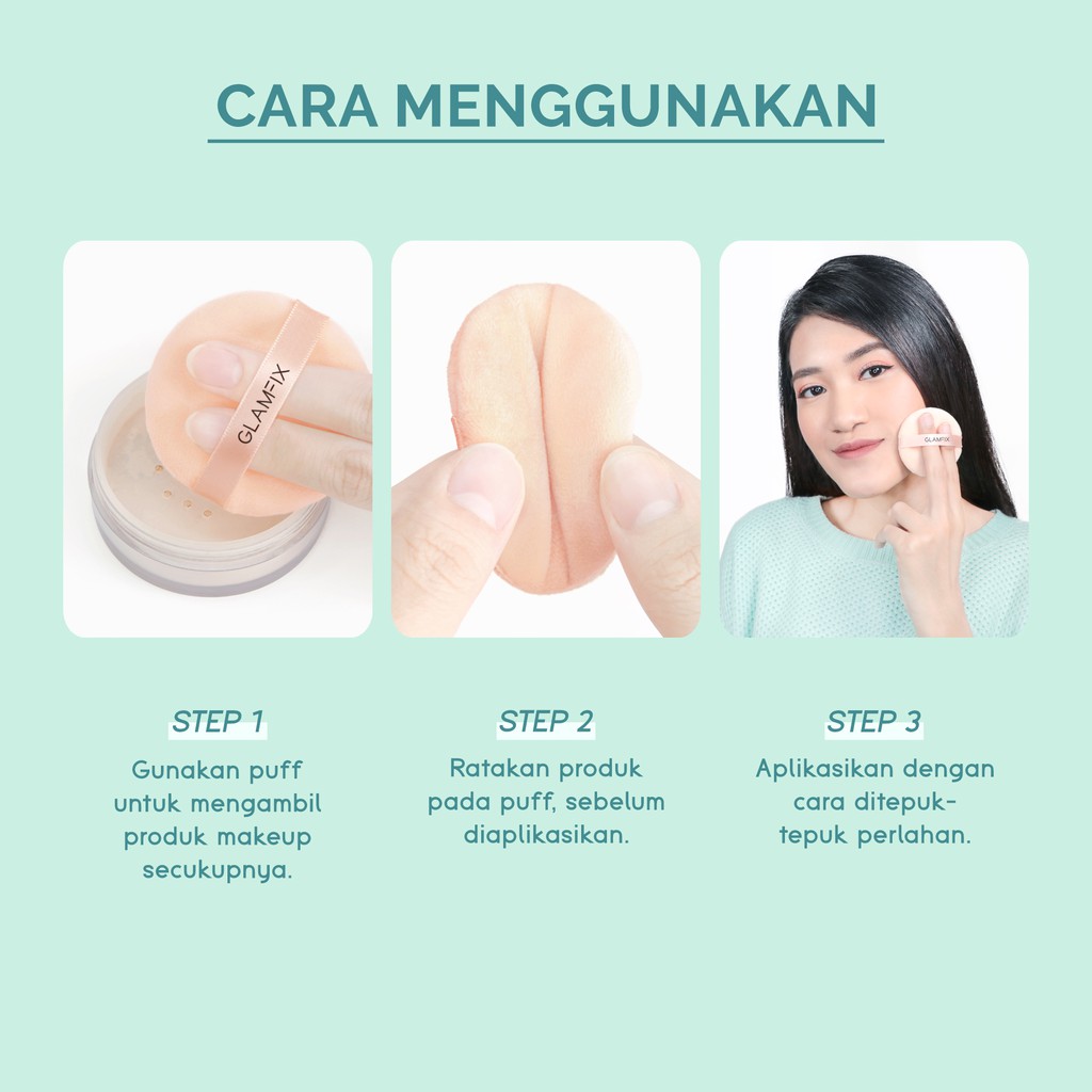 ★ BB ★ GLAMFIX Camelia Loose Powder Puff - Spons Bedak Tabur Isi 2pcs | GLAM FIX Beauty Tools by YOU