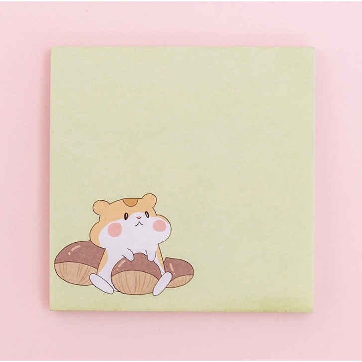 J2 - Sticky Notes Hamster Beruang Bear Lucu Memo Unik Note-chesnut hamster