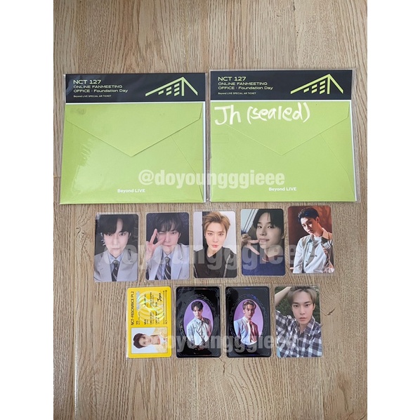 PHOTOCARD OFFICIAL NCT doyoung jidat yearbook jeno yb mark id card jeno jaehyun emphaty doyoung futu