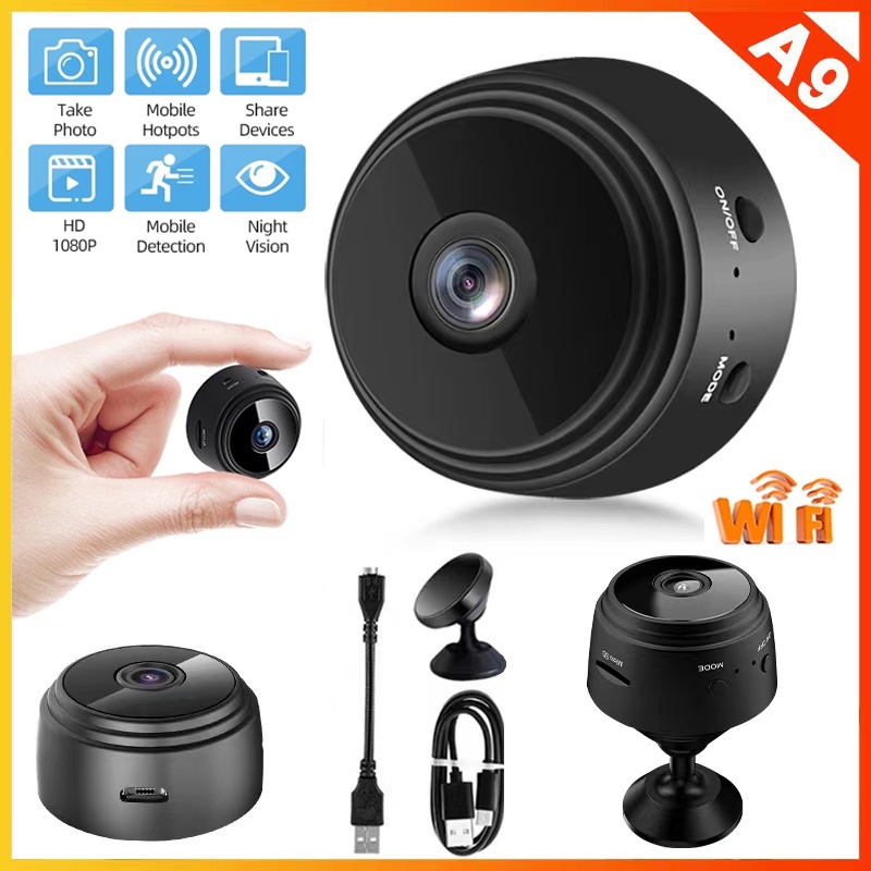 Spy A9 Mini Kamera IP Camera Wifi Hd 1080P Micro Kamera Cctv Spy Camera Kamera pengintai