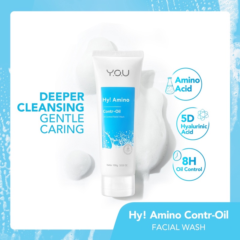 YOU Hy Amino Facial Wash | 100ml | 50ml Y.O.U