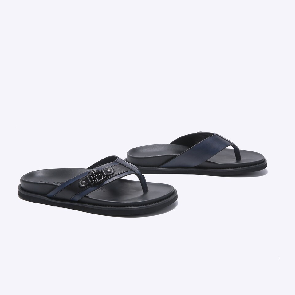 SANDAL JEPIT EVERBEST PRIA ORIGINAL CASUAL KULIT BRANDED HITAM EM20