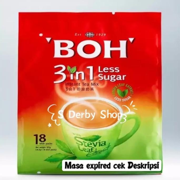

[COD] Boh Teh Tarik 3in Instant Tea Mix Less Sugar Stevia [COD]
