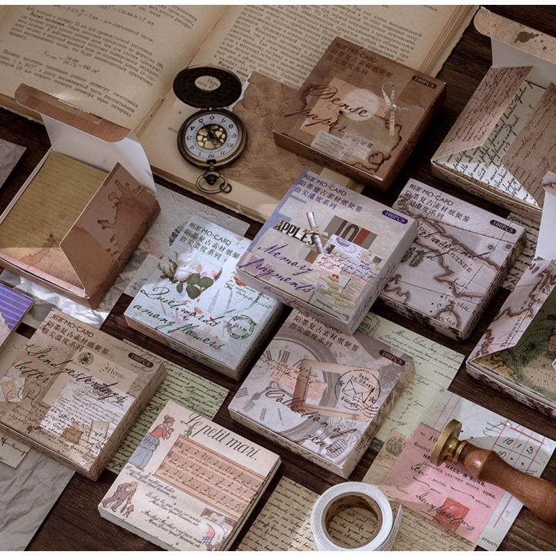 

Journamm 20pcs Vintage Style Material Paper for Scrapbooking Junk Journal Creative Stationery Note Paper Decorative Paper