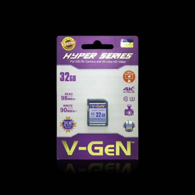 SD Card 32GB Class 10 V-GeN Hyper Series Memory Card 32 GB Vgen