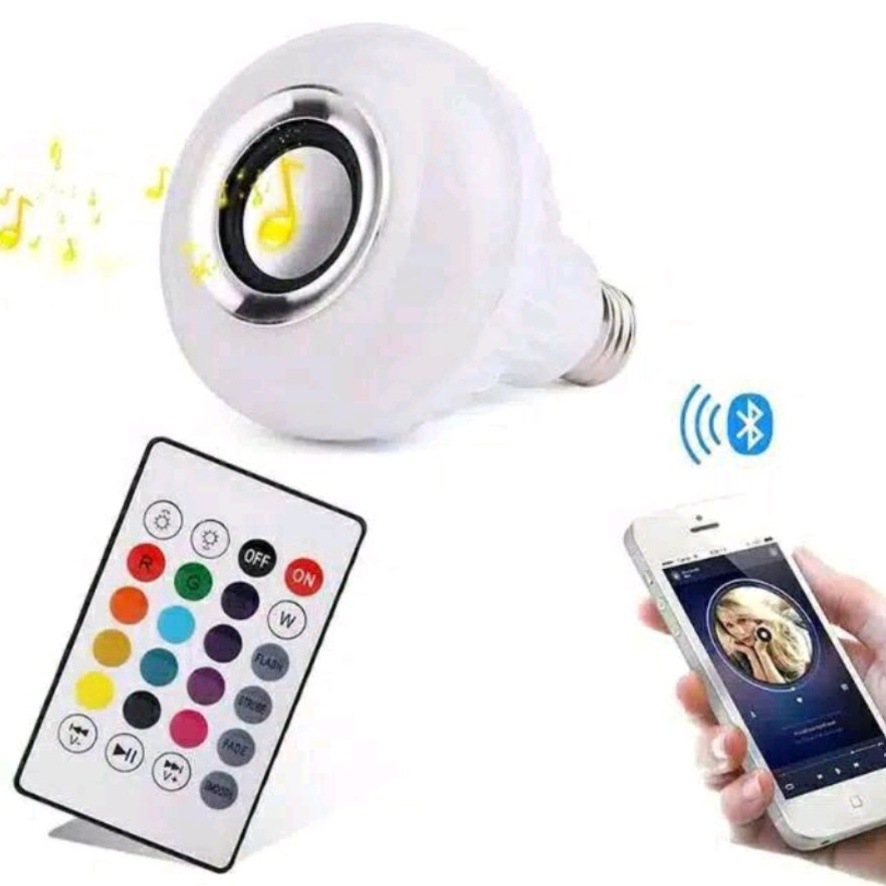 LAMPU MUSIK UFO RGB SPEAKER Bluetooth / LAMPU REMOTE WARNA / Lampu RGB