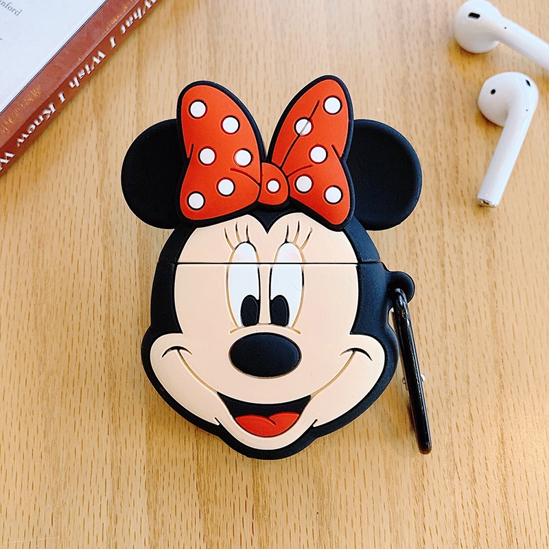 【COD】 Cover Protector  Airpod Case  / Casing Airpods 2 / Case Airpods 2 /airpods Macaron / Airpods Gen 2 / Casing Airpods  /softcase Airpods /headset Bluetooth-Minnie Head