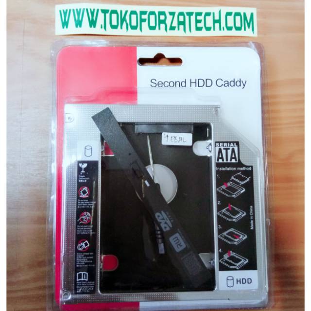 HDD CADDY TEBAL (FAT) 12.7mm Sata / DVD Slot To HDD Slot - NEW