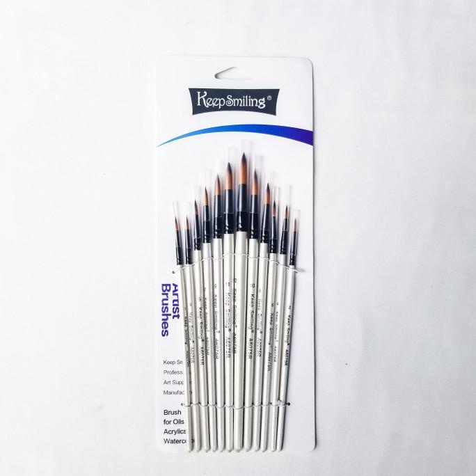 

KUAS LUKIS KEEP SMILING SET 12 PCS A6075 / ROUND FILBERT PAINT BRUSH - FILBERT A6075Z