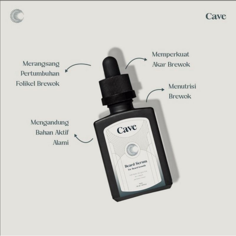 [CAVEMens] CAVE BEARD SERUM - 30ml Original Penumbuh Brewok by cave.id