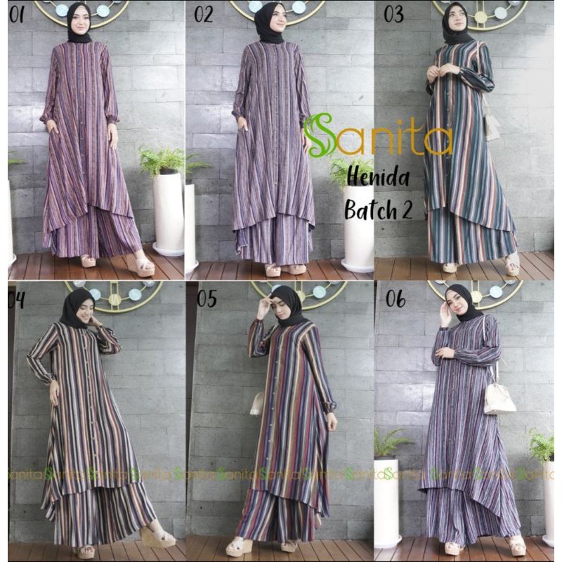 Set Tunik Kulot Henida Original By SANITA