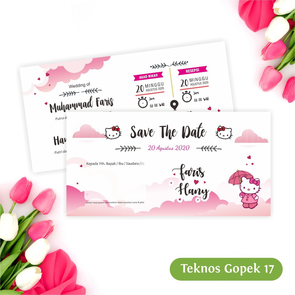 KARTU UNDANGAN NIKAH/KHITAN CUSTOM JASMINE MURAH GOPEK SERI 2