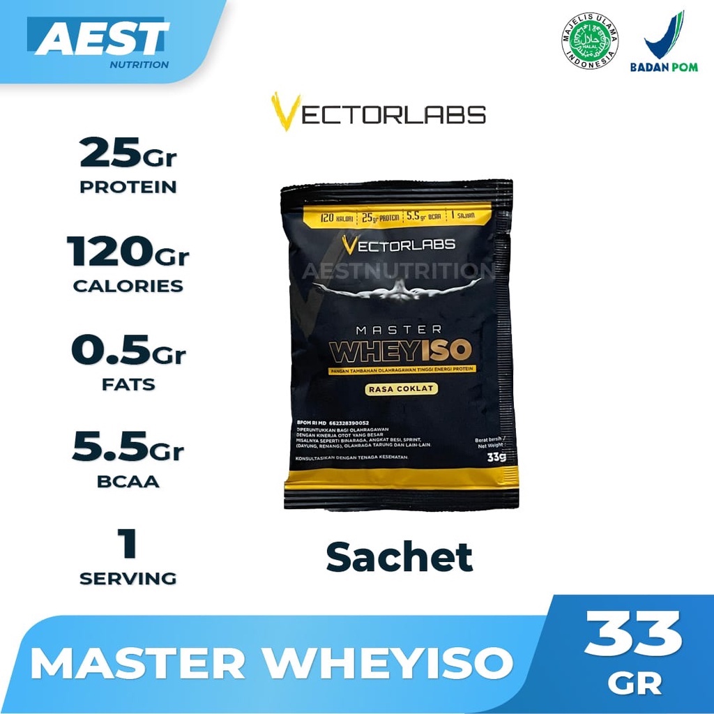 Vectorlabs Master Whey ISO Sachet (1 Sachet) Susu Protein Isolate