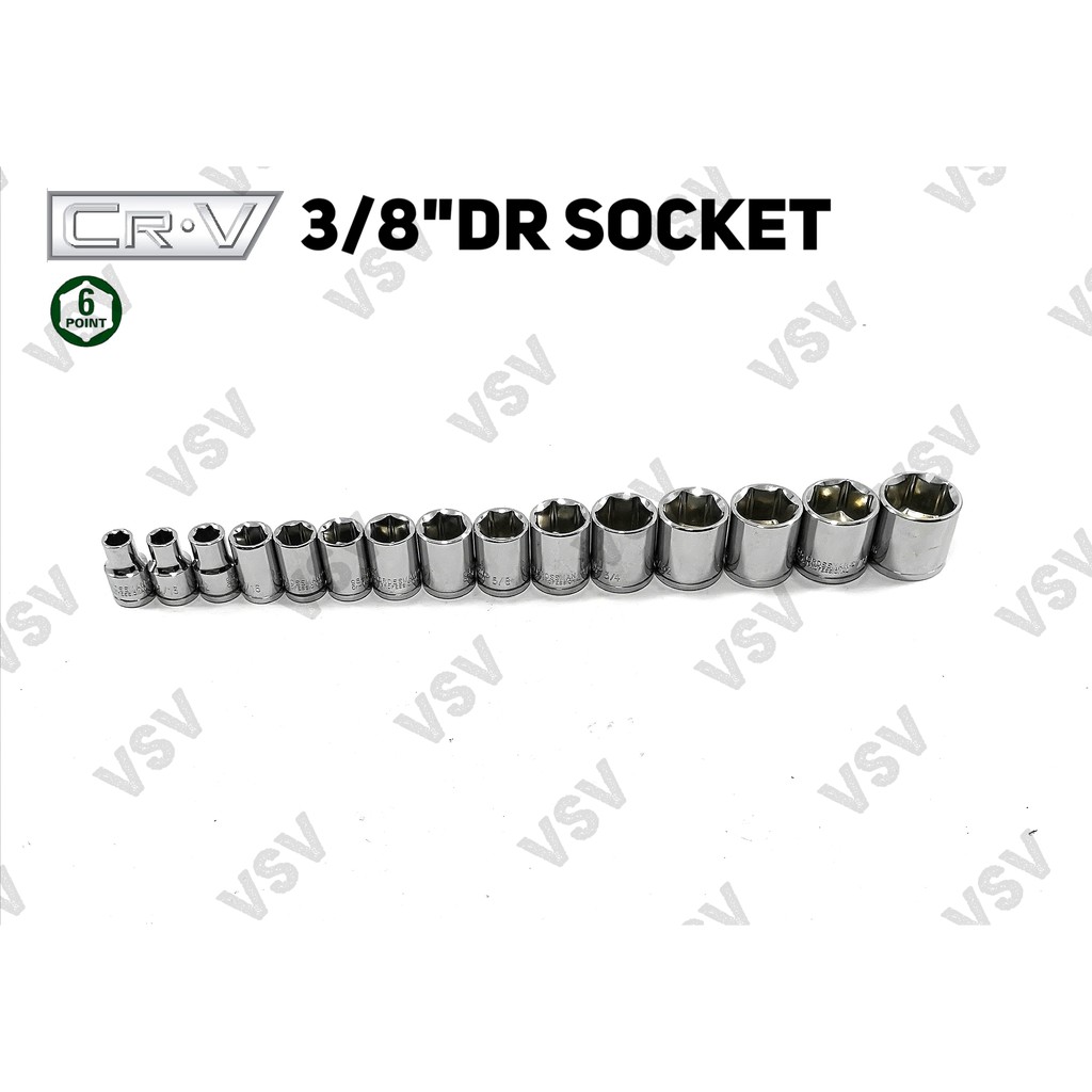 Gestar 3/8&quot;DR kunci Sok 13mm 6PT Kunci Sock Kunci Shock Socket