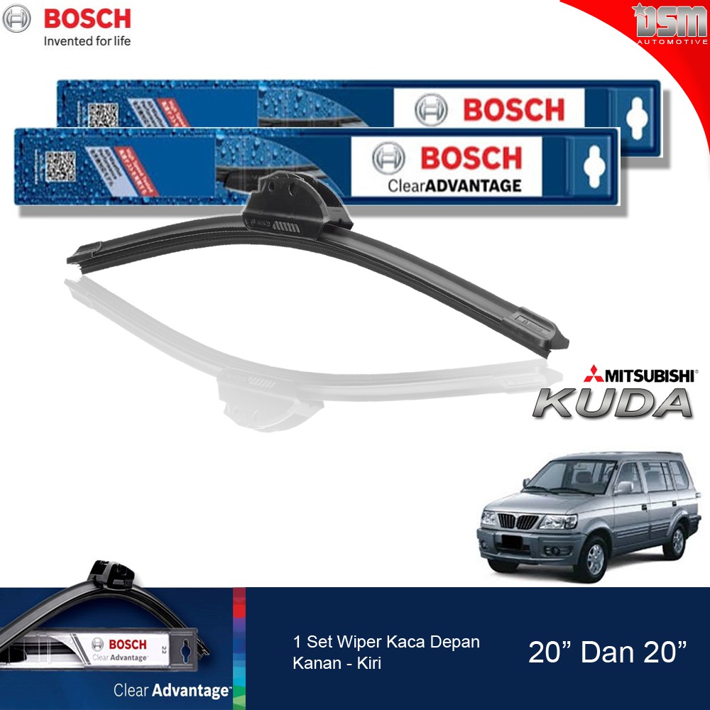 Bosch Clear Advantage Frameless / Wiper Frameless Mitsubishi Kuda 20&quot; dan 20&quot; / Wiper Kuda