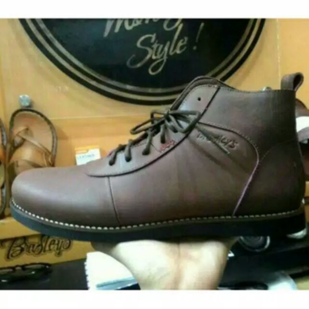 sepatu kulit asli original pria handmade brodo zara bally kickers casual boots boot touring advent