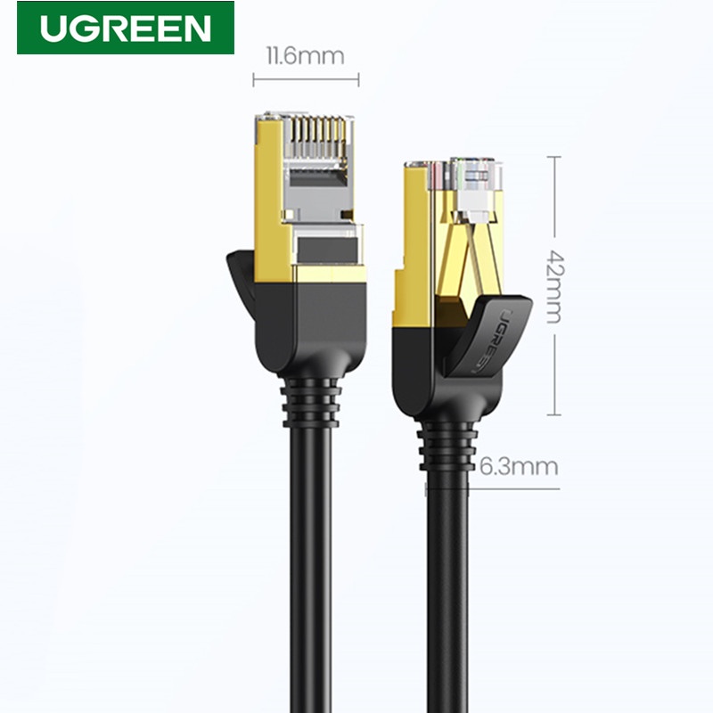 Ugreen Kabel Ethernet Lan Cat7 RJ45 10Gbps 600Mhz 32AWG 6.3mm UTP