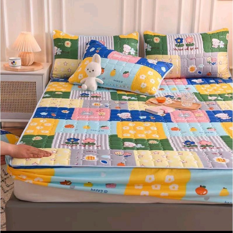 sprei waterproof uk-180x200x2,5cm ( anti ngompol)-Sprei minimalis