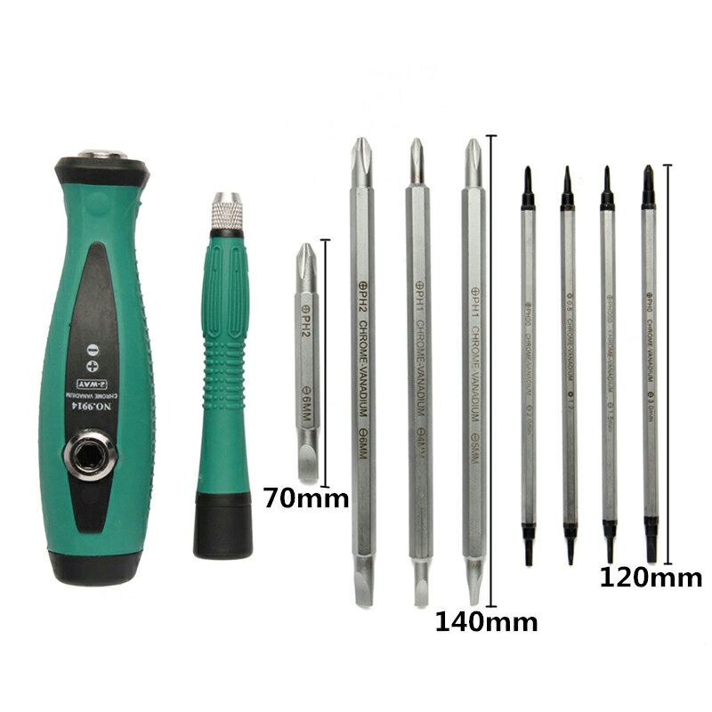 Mix Obeng Plus Obeng Set Tool Kits Obeng Set Reparasi 10 in 1 -8028