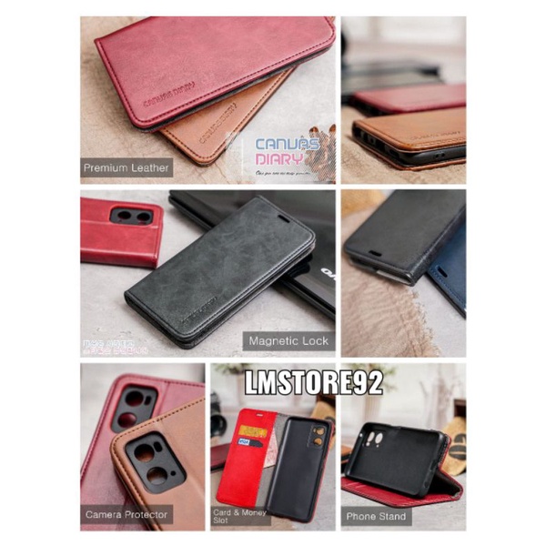 Flip magnet canvas diary case Xiaomi  redmi 9a  redmi 10c  redmi note 9  bluemoon sarung hp dompet h