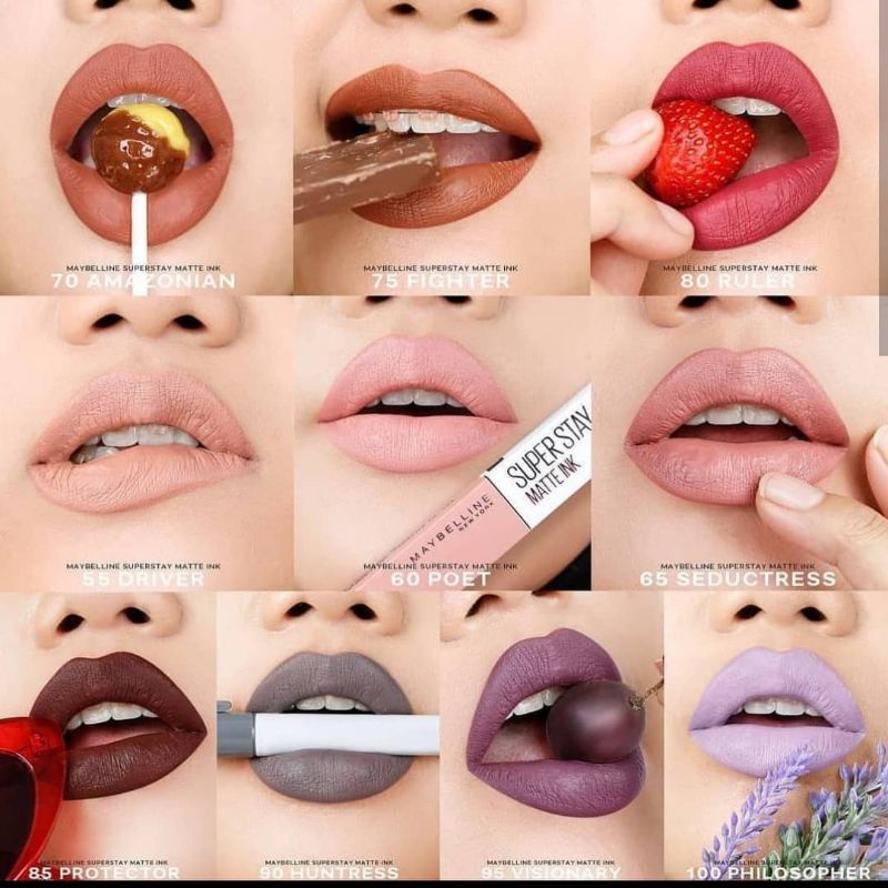 ORI 100% Maybelline Superstay Matte Ink Liquid Matte Lipstick Make Up Tahan Lama Hingga 24 Jam lipstik lipstick maybelin maybeline lipten maybeline my beline supertstay lipstik maybelline ori tahan lama lip matte maybelline original 220 Ambitios 385-1