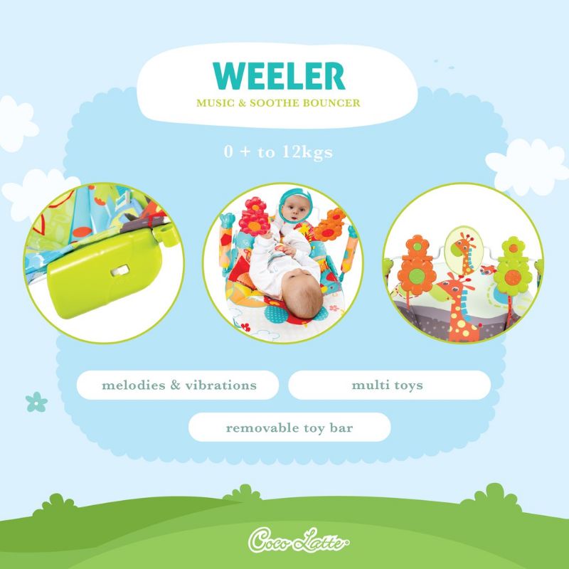 Bouncer Bayi Cocolatte Weeler With Music and Soothe Vibration