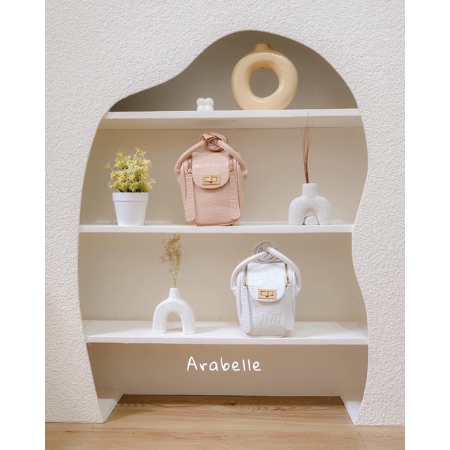 Arabelle tas slempang motif croco murah