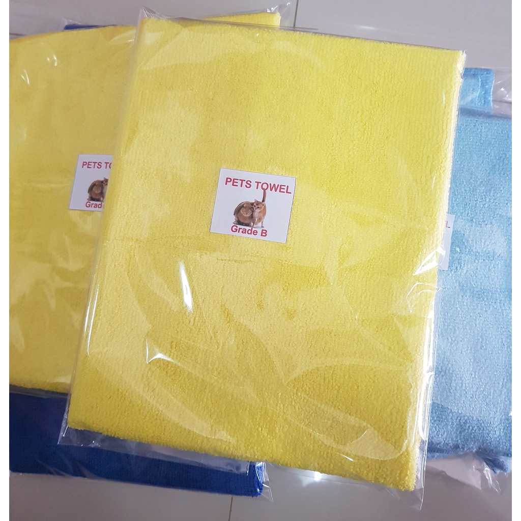 Handuk Kucing, kelinci &amp; Anjing MICROFIBER TOWEL untuk Mengeringkan Bulu Cepat