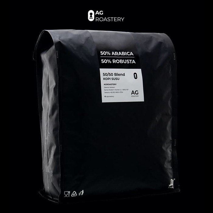 

kopi-biji- biji kopi blend 50/50 kopi susu ekonomis 1 kg | 1kg - beans -biji-kopi.
