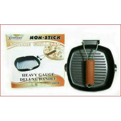 Grill Pan 20 Cm Teflon Wajan BBQ Bakaran Sate Serbaguna
