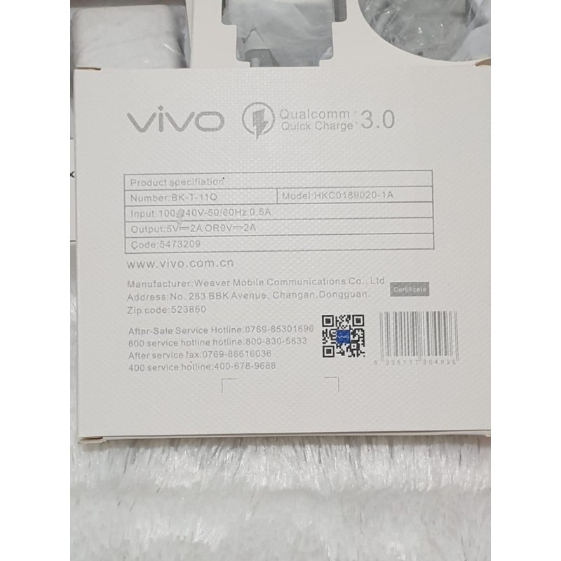 Charger Vivo Fast Charging Original 100%